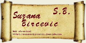 Suzana Birčević vizit kartica